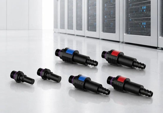 Liquid-cooled fluid connector
